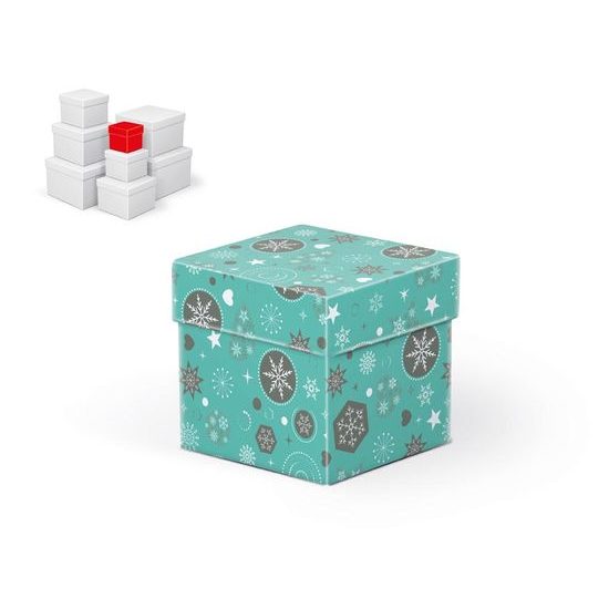 krabice dárková vánoční C-V002-A 8x8x8cm 5370701