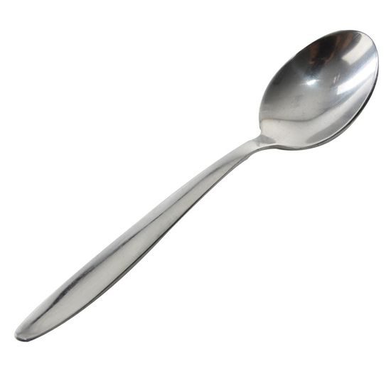 Elegant tea/coffee spoon - stainless steel - 6 pcs