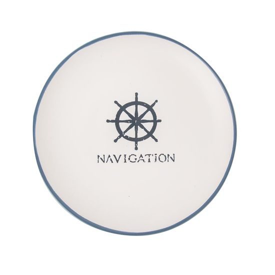 Dekoratívny keramický dezertný talíř SEA pr. 19,5 cm