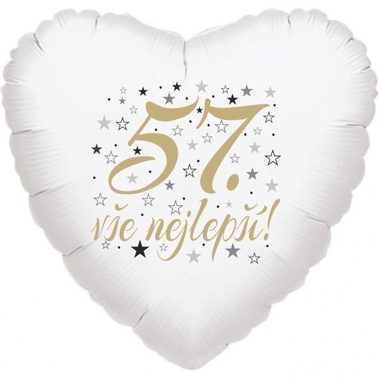 57. narozeniny balónek srdce