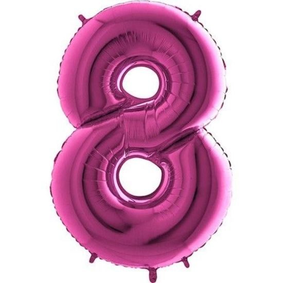 Balloon foil numerals pink - Pink 115 cm - 8