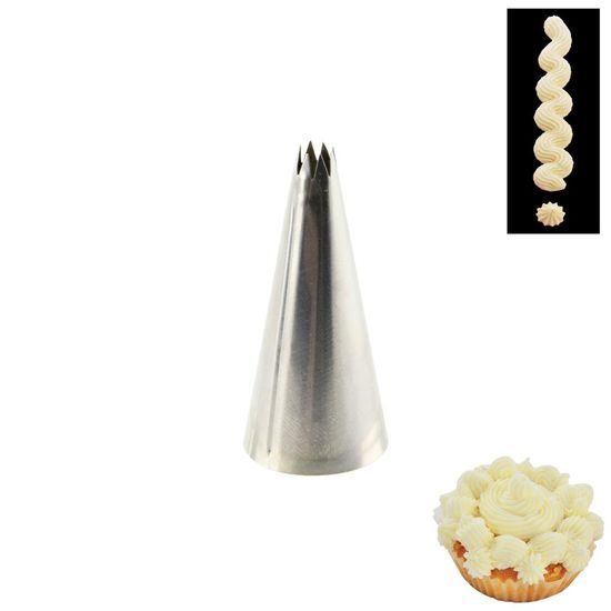 Stainless steel decorating tip 8 tips fine 8 mm