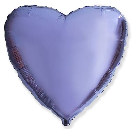 45 cm LILA Heart Foil Balloon