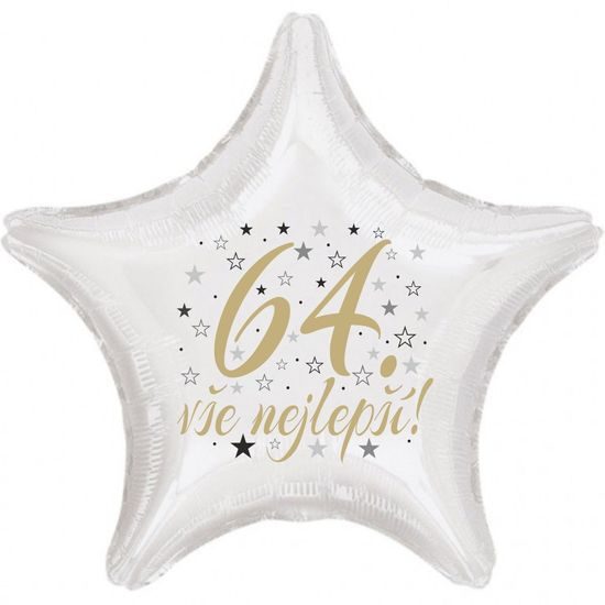 64. narozeniny balónek hvězda