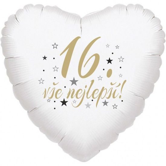 16. narozeniny balónek srdce