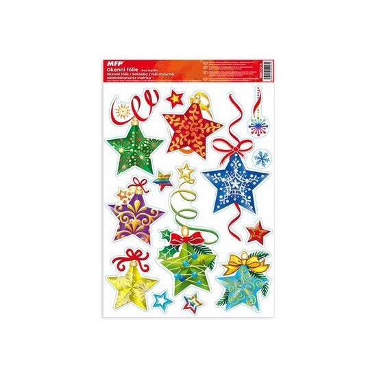 okenní fólie vánoce glitr VA007 20x30cm 8885727