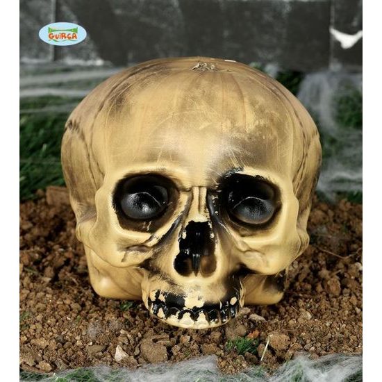 Dekorace plastová lebka, 20 cm - Halloween