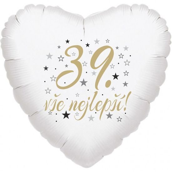 Srdcový balónik na 39. narodeniny