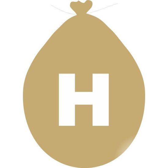 Balónek písmeno H zlaté
