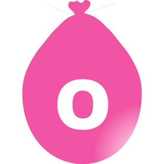 Balloon letter O pink