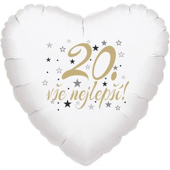 20. narozeniny balónek srdce