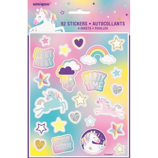 Unicorn Stickers - Unicorn, 92 pcs