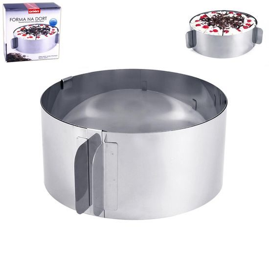 Stainless steel sliding/round mould for cakes and pies