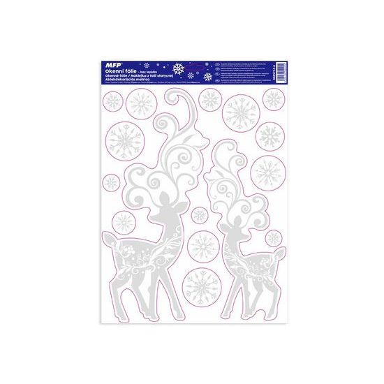 okenní fólie vánoce glitr VA012 30x42cm 8885732