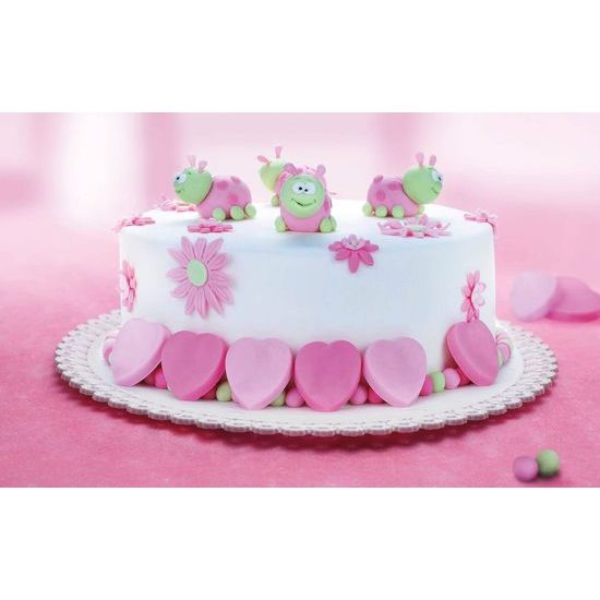 Cake mat 22 cm with lace - set of 5