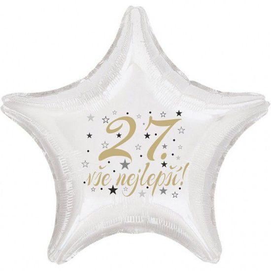 27. narozeniny balónek hvězda