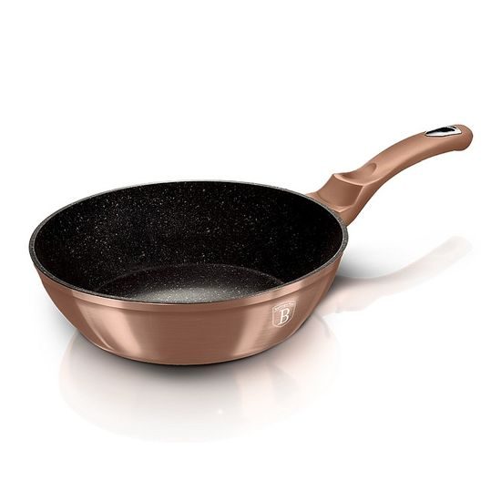 Pánev hluboká s mramorovým povrchem a poklicí 24 cm Rosegold Metallic Line