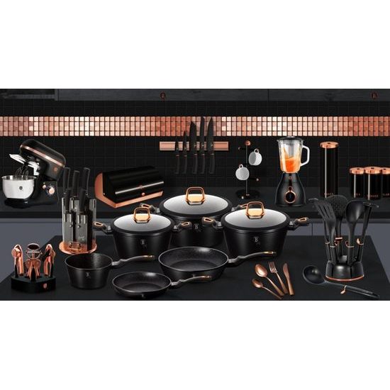 Pánev s mramorovým povrchem 24 cm Black Rose Collection BERLINGERHAUS BH-1634