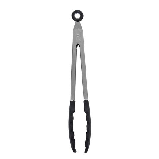 Stainless steel/silicone tongs 35 cm