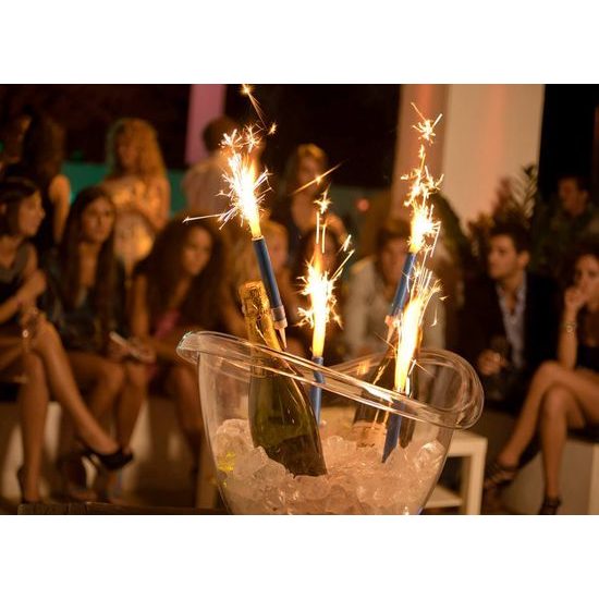 Pyrogiochi dortová černá pruhovaná fontána + držák na láhev