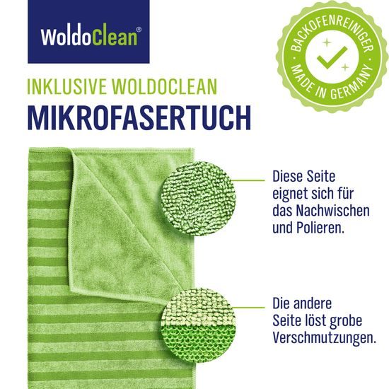 Oven and grill cleaner + gloves, microfiber and brush - 500 ml