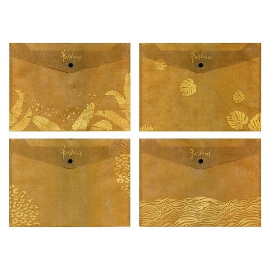 složka M druk A4 PP potisk LUX mix č.5 fashion hnědozlaté 5370596