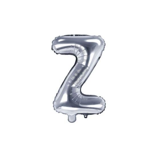 Balloon foil letter "Z", 35 cm, silver (NELZE PLNIT HELIEM)