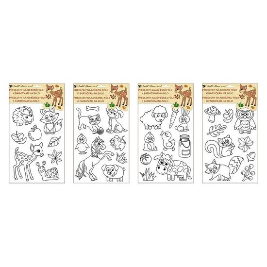 Předloha k barvám na sklo 1543 vyvýšená kontura