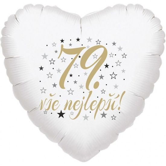 79. narozeniny balónek srdce Balonyk.cz