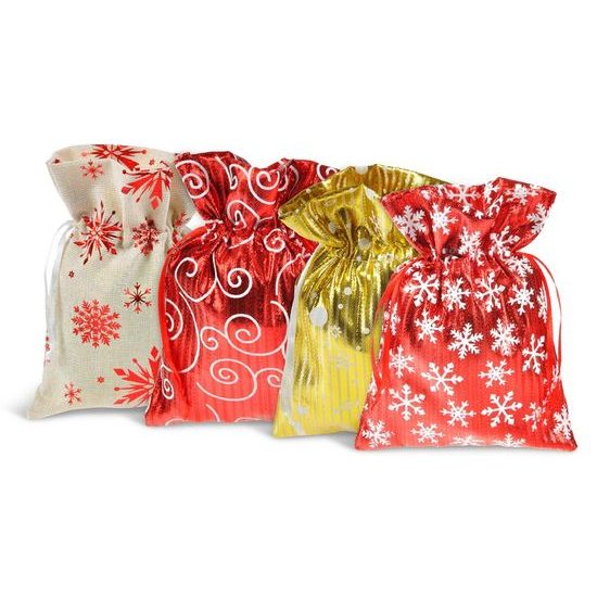 sáček textil vánoční 18x23cm mix 5800724