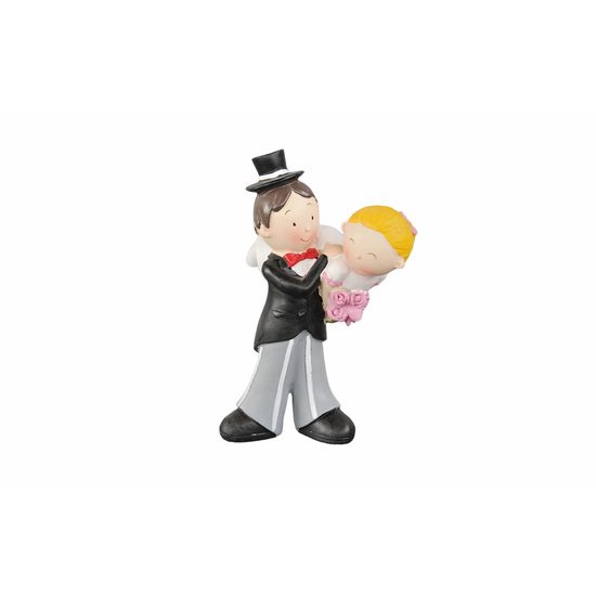 Wedding cake topper - groom carrying the bride