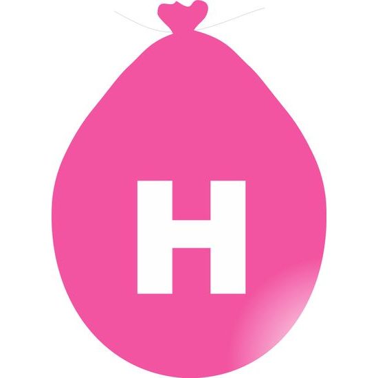 Balónek písmeno H růžové