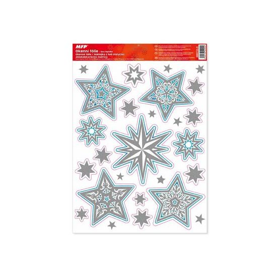 okenní fólie vánoce glitr VA002 30x42cm 8885722