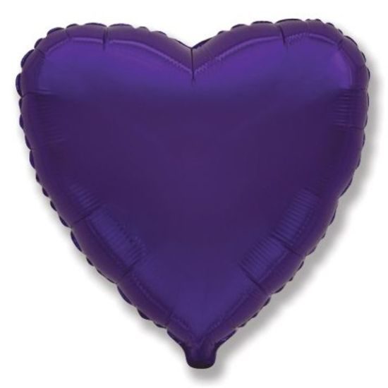 Fóliový balón 45 cm Srdce fialové