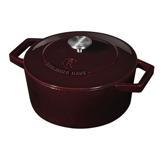 Pekáč litinový s poklicí 24 cm Burgundy Line BERLINGERHAUS BH-6497