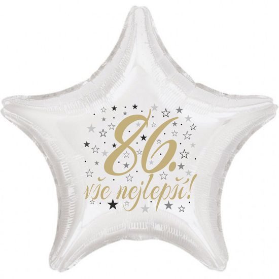 86. narodeninový balónik hviezda
