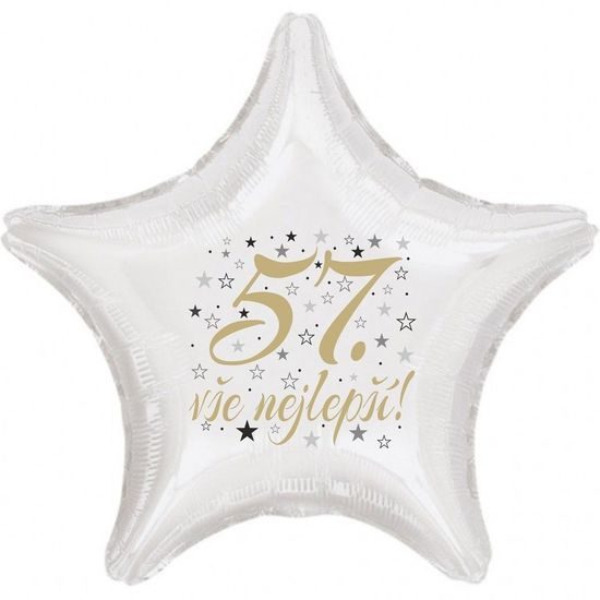 57. narozeniny balónek hvězda