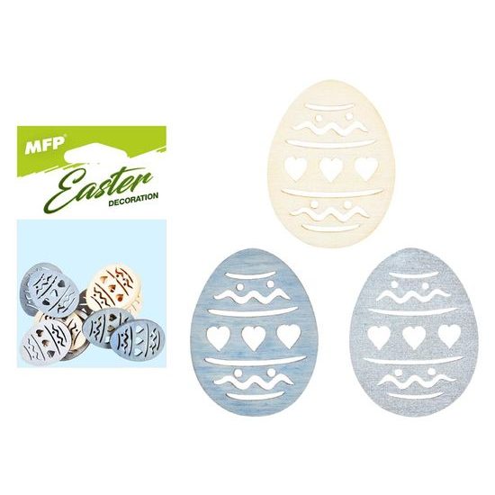 dekorace vejce přírodní 12ks 4cm mix 2221452