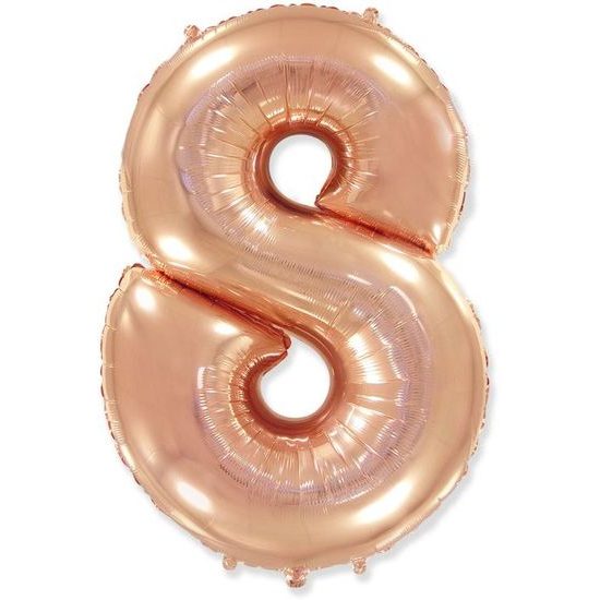 Balloon foil numerals rose gold - Rose Gold 115 cm - 8