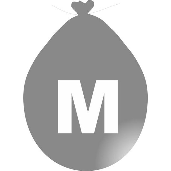 Balónek písmeno M strieborné