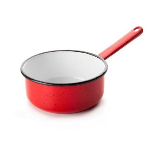 Smaltovaný rendlík PROMO 16 cm - červený