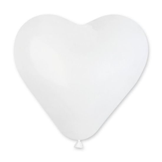 Balón Srdce bílé 1 ks