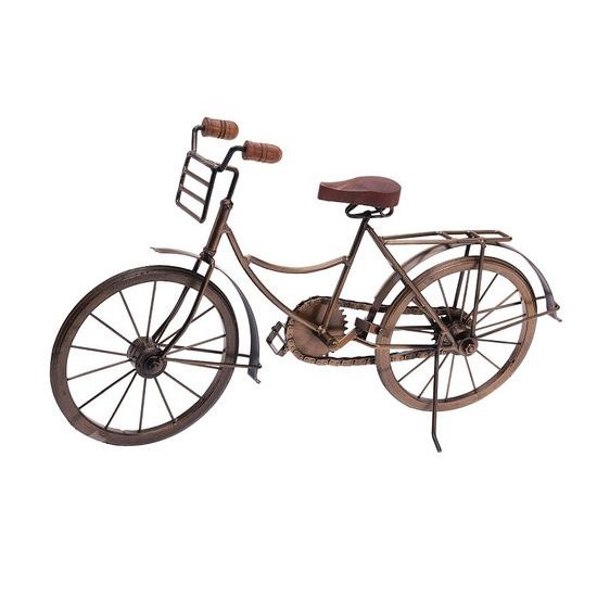 Dekorace stojící BICYKL 47 cm měděná