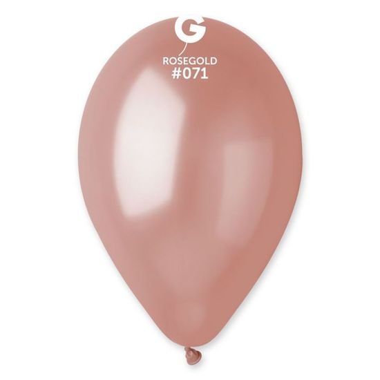 Balloons metallic 100 pcs rosegold - rose gold - diameter 26 cm