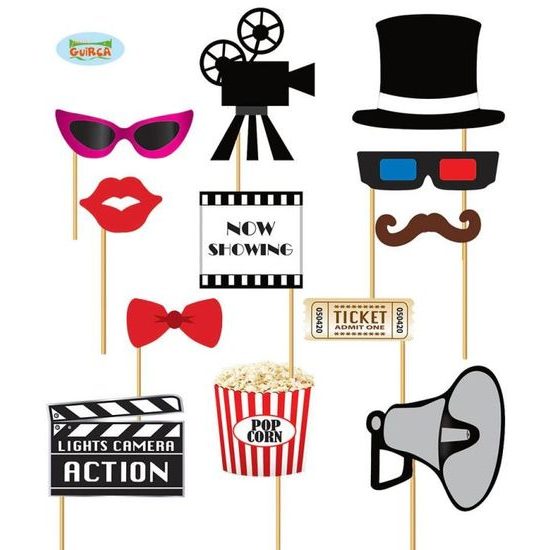 Photo accessories - Movie party, 12 pcs