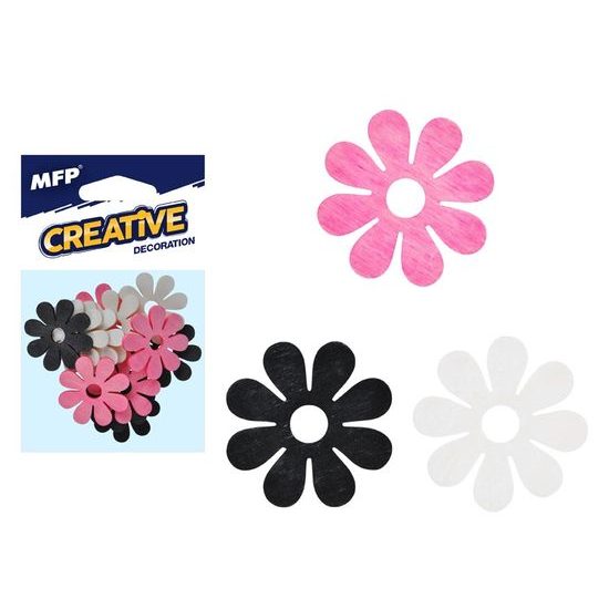 dekorace květina barevná 12ks 4cm mix 2221449