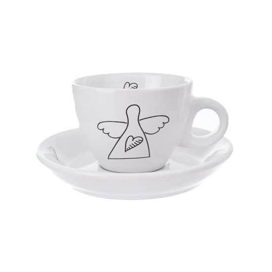 Hrnek ker.+podšálek ANGEL 0,09 l 2 ks