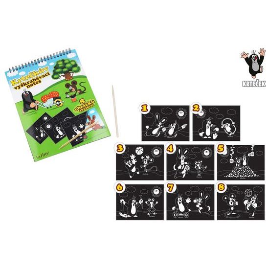 Škrabací obrázek W016890 Krtek 19x26 cm / 8 listů