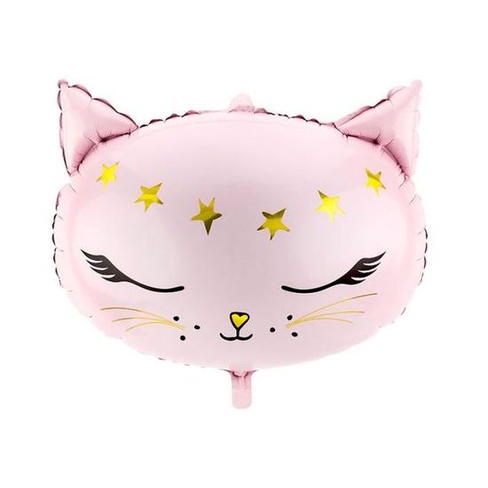 Balloon foil cat 48 x 36cm - pink