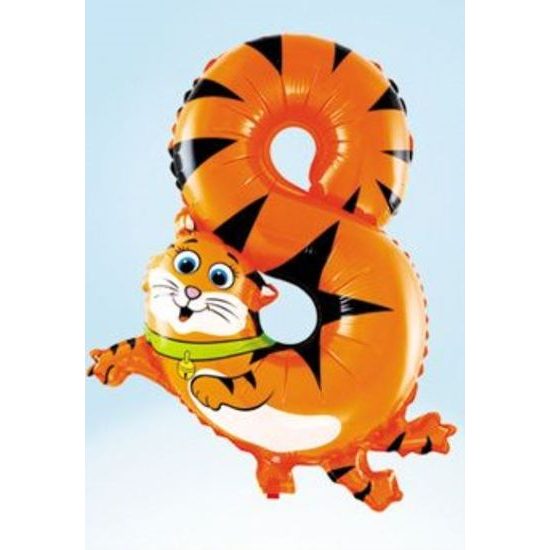 Fóliový balón Tiger 35 cm 8 (NELZE PLNIT HELIEM)